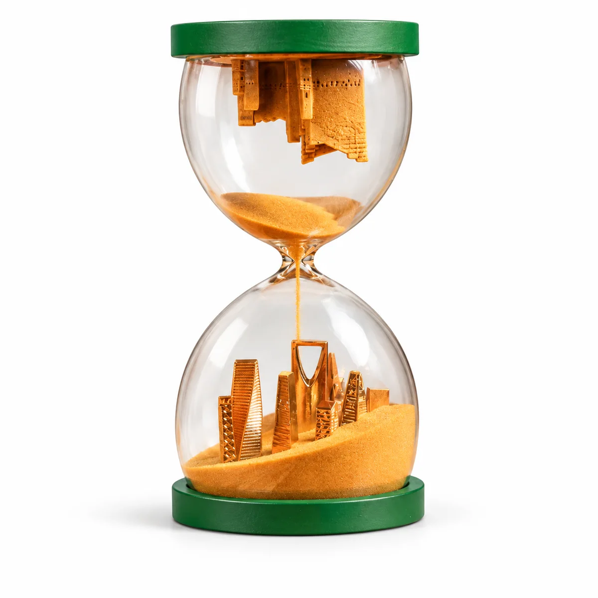 Saudi Landmark Hourglass — Green