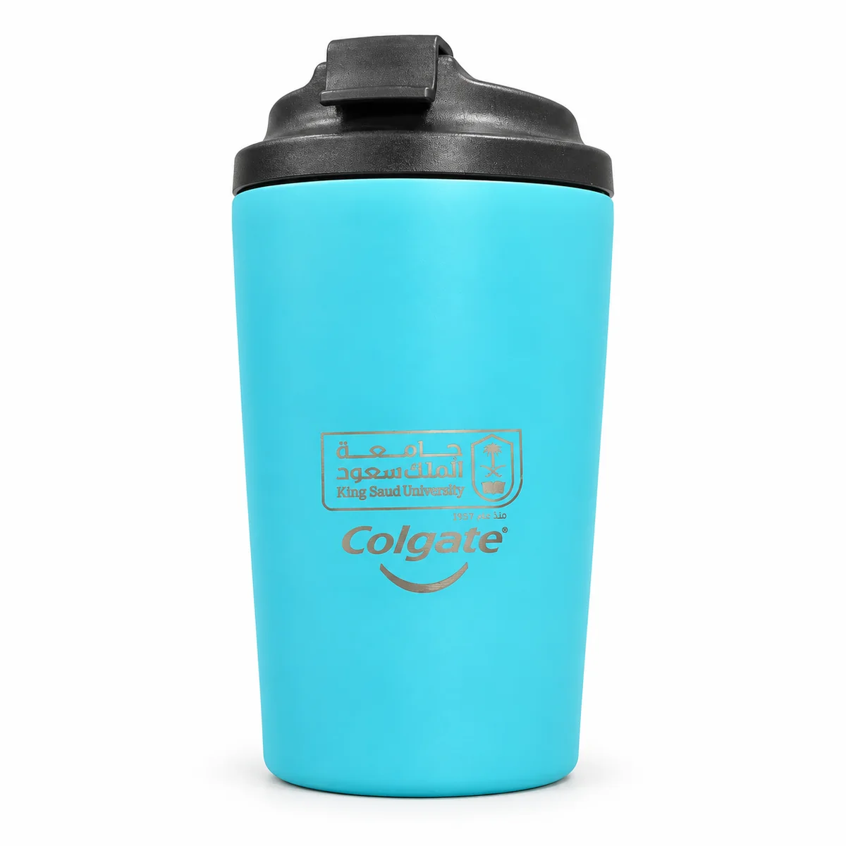 Turquoise Branded Travel Tumbler