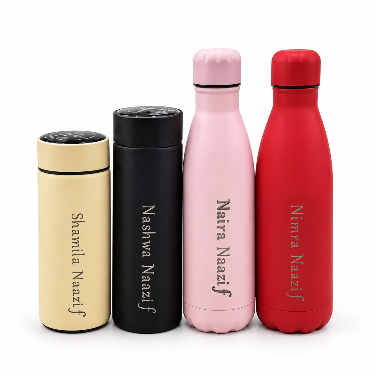 Bottles in Multiple Colors with Printing Samples
