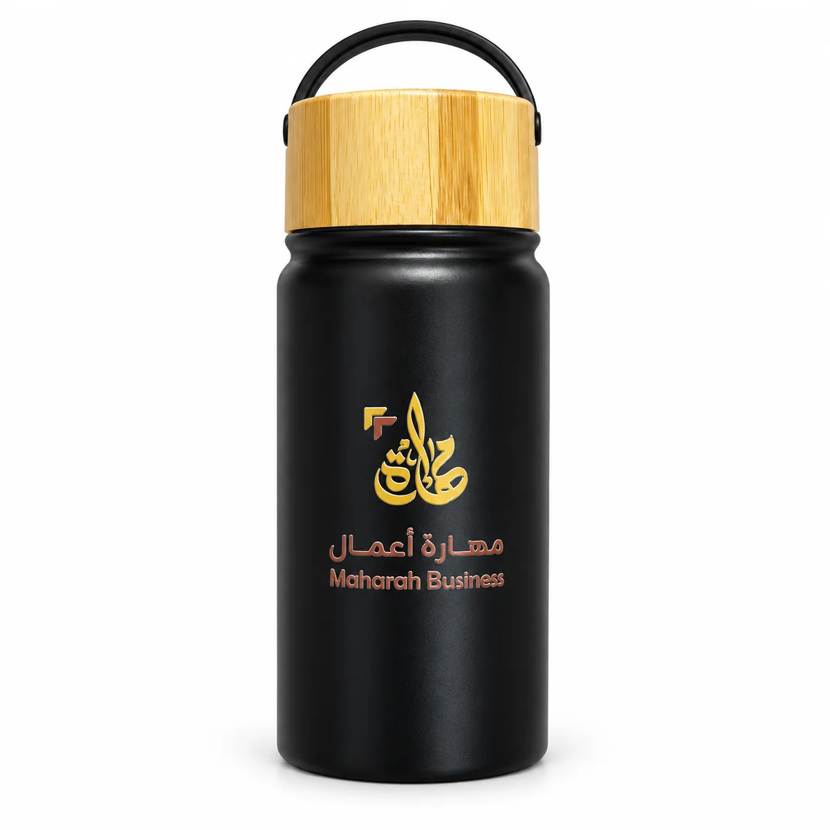 Branded Bottle with Bamboo Lid