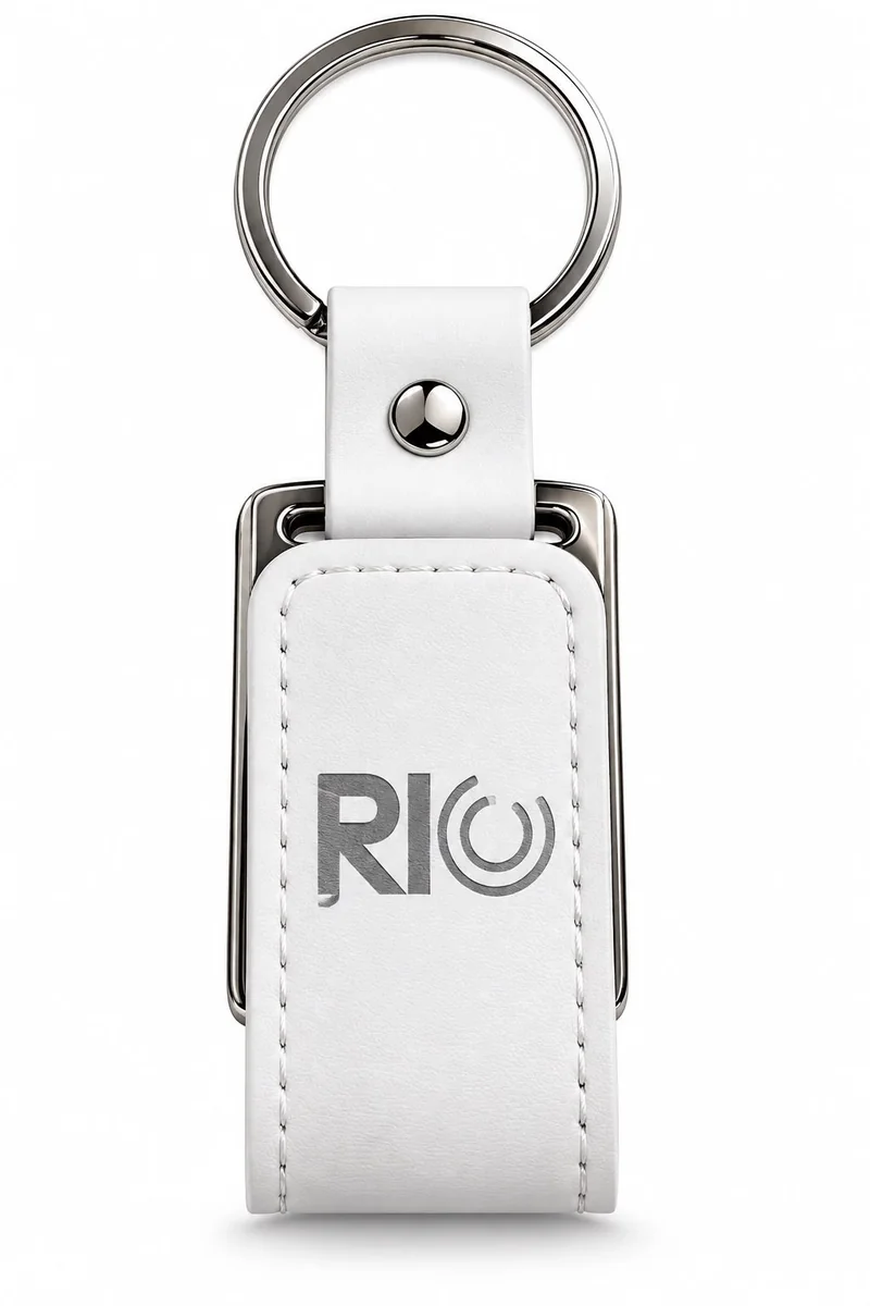 Branded Leather Keyring
